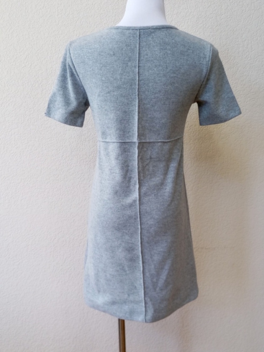 Zara Gray Windowpane Seam Dress - Picture 9 of 9